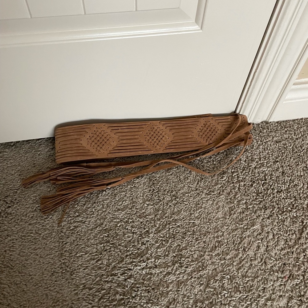 Brown dress belt